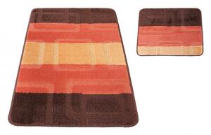 Kupaonski tepih smeđe boje 50 cm x 80 cm + 40 cm x 50 cm