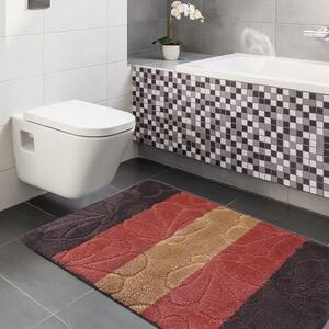 Set od dva kupaonska tepiha u smeđe-crvenoj boji 50 cm x 80 cm + 40 cm x 50 cm
