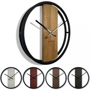 Moderni sat promjera 50cm u kombinaciji drva i metala