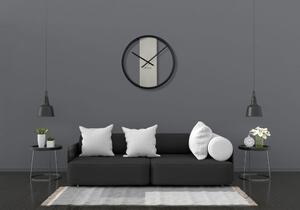 Bijelo-crni okrugli zidni sat