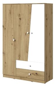 Ormar Almira 102, Bijela, Artisan hrast, 191x120x50cm