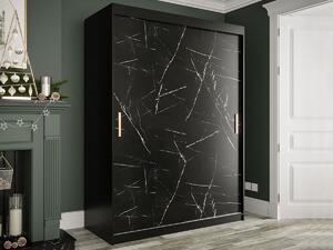 Ormar Hartford 248, Crni mramor, Mat crna, 200x150x62cm