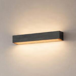 Arcchio LED zidna lampa Karam, 53 cm, crna, metalna, gore/dolje, prigušiva, Crno, Dnevni boravak/blagovaonica, Aluminij