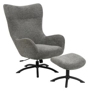 Fotelja Norsica 490, Crna, Siva, S torbicom, 105x76x86cm