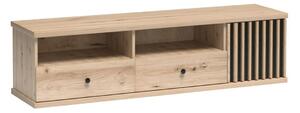 TV stol Venmava 105, Artisan hrast, Crna, 45x161x41cm