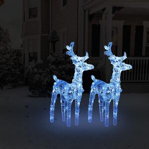 VidaXL Božićni sobovi 2 kom plavi 80 LED žarulja akrilni
