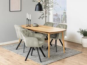 Blagovaonski set Norsica Daltea 117, 75.5x80cm, Hrast
