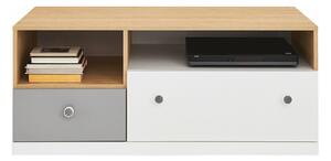 TV stol Omaha R128, Hrast, Siva, Bijela, 50x120x50cm