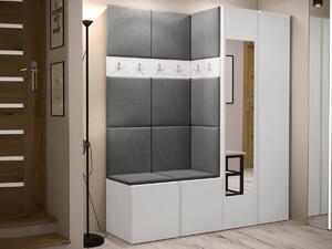 Set za hodnik Hartford 278, Bijela, 186x158x46cm