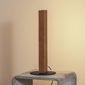 Teo LED drvena stolna lampa, bor, 42 cm, regulator na dodir