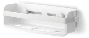 Bijela samoljepljiva kupaonska polica od reciklirane plastike Flex Adhesive – Umbra