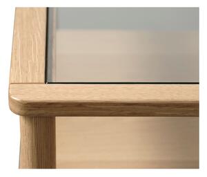 Stakleni stolić za kavu u prirodnoj boji 60x120 cm Elba – Unique Furniture