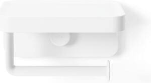 Bijeli samoljepljiv držač toaletnog papira od reciklirane plastike Flex Adhesive – Umbra