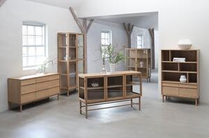 Biblioteka u dekoru hrasta u prirodnoj boji 140x90 cm Ponza – Unique Furniture