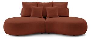 Sofa od bouclé tkanine u boji cigle 260 cm Saint-Germain – Bobochic Paris