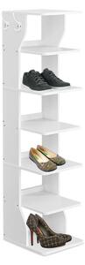 Vasagle Stalak za cipele CINDY, 6 razina, 30x26,4x110,4 cm, bijela