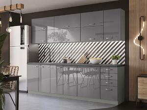 Modularan kuhinjski set Multi Grey 123, 260cm