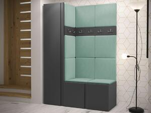 Set za hodnik Hartford 471, Grafit, 186x124x44cm