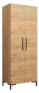 Ormar Tivsoa 109, Craft hrast, Crna, 196x74x44cm