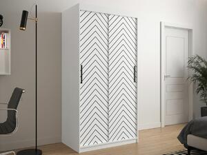 Ormar Hartford 306, Crna, Bijela, 200x100x62cm