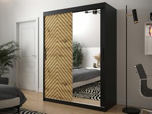 Ormar Hartford 311, Artisan hrast, Crna, 200x150x62cm