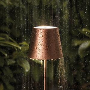 Sigor Nuindie LED baterijska stolna svjetiljka, USB-C, bronca, IP54, mogućnost, prigušiva, Bronca / stari mesing, Dnevni boravak/blagovaonica, Metal