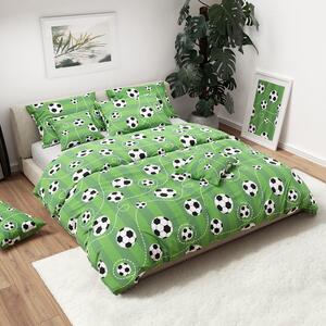 Pamučna posteljina FOTBAL zelena Dimenzije posteljine: 70 x 90 cm | 140 x 200 cm