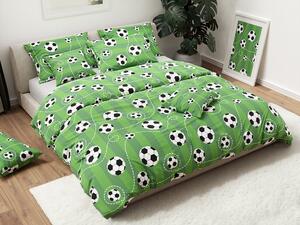 Pamučna posteljina FOTBAL zelena Dimenzije posteljine: 70 x 90 cm | 140 x 200 cm