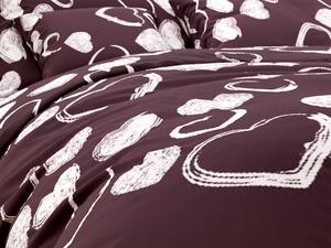 LOVE BUBLES bordo pamučna posteljina Dimenzije posteljine: 70 x 90 cm | 140 x 200 cm