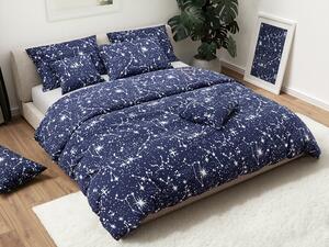 Pamučna posteljina NIGHT SKY tamnoplava Dimenzije posteljine: 70 x 90 cm | 140 x 200 cm