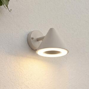 Lindby Soran vanjska zidna LED svjetiljka, taupe, metal, IP44, Sivo, Metal