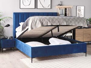 Zondo Bračni krevet 180 cm SANAZA (plava) (s podnicom). 1026680