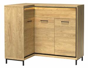 Kutna komoda Etrmoni 121, Svijetlo drvo, 101x128x85cm