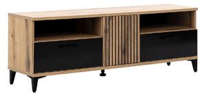 TV stol Camcate 100, Hrast, Sjajno crna, 53x148x38.9cm