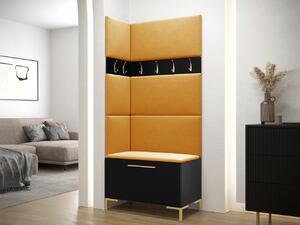 Set za hodnik Tivsoa 103, Crna, 196x84x46cm