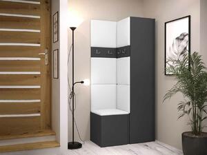 Set za hodnik Hartford 348, Grafit, 186x82x44cm