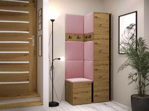 Set za hodnik Hartford 348, Artisan hrast, Crna, 186x82x44cm