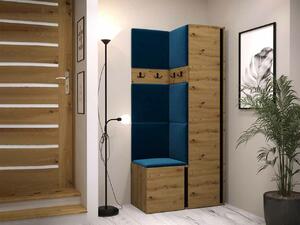Set za hodnik Hartford 348, Artisan hrast, Crna, 186x82x44cm