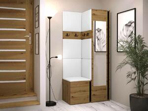Set za hodnik Hartford 354, Artisan hrast, Crna, 186x82x44cm