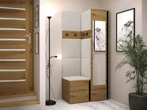 Set za hodnik Hartford 354, Artisan hrast, Crna, 186x82x44cm