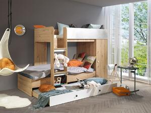 Dvokatan krevet Hartford 360, 90x200, 850x200, Laminirani iveral, Podnice, 107x255x165cm
