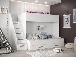 Dvokatan krevet Hartford 356, 90x200, 90x1950, Laminirani iveral, Podnice, 95x247x167cm