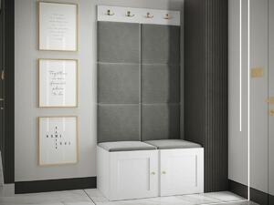 Set za hodnik Hartford 375, Siva, Bijela, 186x84x46cm