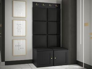 Set za hodnik Hartford 375, Crna, 186x84x46cm