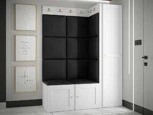 Set za hodnik Hartford 377, Crna, Bijela, 186x124x46cm