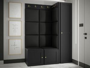 Set za hodnik Hartford 377, Crna, 186x124x46cm
