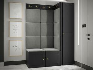 Set za hodnik Hartford 377, Siva, Crna, 186x124x46cm