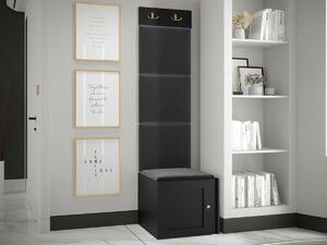 Set za hodnik Hartford 378, Crna, 186x42x46cm