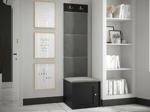 Set za hodnik Hartford 378, Siva, Crna, 186x42x46cm
