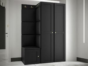 Set za hodnik Hartford 379, Crna, 186x116x46cm